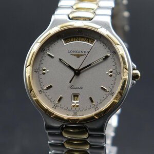 LONGINES CONQUEST ロンジン コンクエスト 163 SWISS 4022 クォーツ コンビカラー 英デイデイト スイス 純正ブレス メンズ腕時計