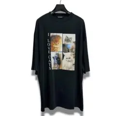 バレンシアガ I LOVE CATS ダメージ加工 オーバーサイズ Tシャツ