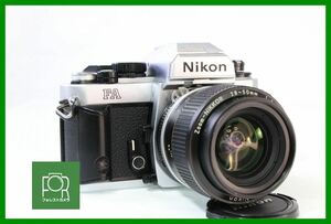 【同梱歓迎】実用■Nikon FA シルバー + Ai-S 28-50mm F3.5 ■シャッター全速・露出計完動■OOO18