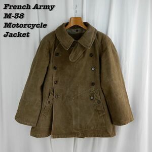 French Army M-38 Motorcycle Jacket with Liner 1940s Size2 Vintage フランス軍 モーターサイクルジャケット ウールライナー付き