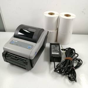 【中古】動作確認済 / SATO サトー 高性能ラベルプリンター CG412DT-LAN BARCODE PRINTER バーコード プリントラベル 用紙付き