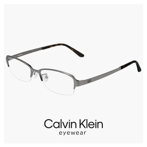 新品 カルバンクライン メンズ メガネ ck20145a-009 Calvin Klein CK20145A チタン メタル フレーム ナイロール ハーフリム 型