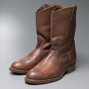 W2904//縦刺繍羽タグ/アメリカ製*レッドウィング/RED WING*＃1155/メンズ95EEE/11インチ ペコスブーツ/プレーントゥ/レザーブーツ/革靴