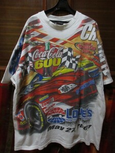 2001年 HASE 00s ビンテージ オーバープリント レーシング Tシャツ ■ 柄 総柄 マルチ 車 モーターサイクル アート アニマル 90s 好きにも