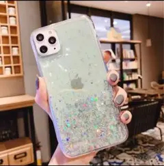 Apple iPhoneケース ラメ入り透明