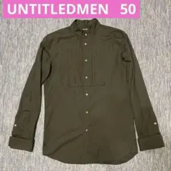 【美品】UNTITLEDMEN アンタイトルメン　50 スタンドカラーシャツ　黒