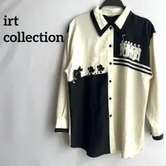 irt collection 古着希少レア白ホワイト黒ブラックシャツホッケー