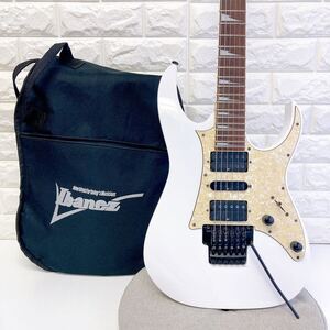 Ibanez アイバニーズ エレキギター RG350DX ホワイトボディ HSH 24F ダブルカッタウェイ 速弾き ロック メタル ヘビメタ ソフトケース付き