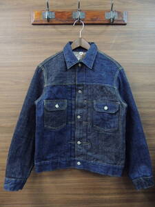 ◆美品 38 SUGAR CANE シュガーケーン SC10701 砂糖黍製 琉球藍混 × HAWAII藍混 14oz. DENIM BLOUSE Tバック 2NDタイプ デニム ジャケット