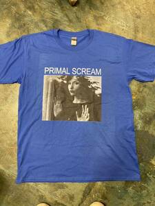 新品XL/送料230円/同梱2枚可/ギルダン5.3oz/PRIMAL SCREAM/crystal crescent /プライマルスクリーム /マヤデレン /ブルー/Tシャツ