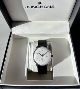 ユンハンス JUNGHANS Max Bill 027/4700.00 マックスビル デイト 自動巻き メンズ箱