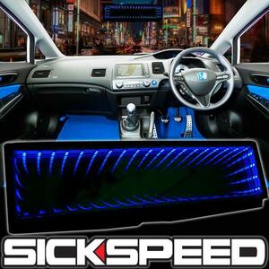 SICKSPEED LEDルームミラー ブルー ギャラクシー ブラックホール 青 USDM JDM 汎用 シックスピード スタンス バックミラー