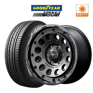 200系 ハイエース ホイール 4本 MID ナイトロパワー H12 ショットガン グッドイヤー NASCAR (ナスカー) 195/80R15