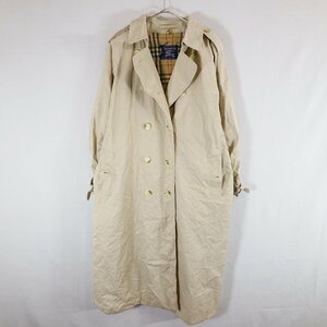 70年代 BURBERRY バーバリー トレンチコート コート 防寒 防風 ヨーロッパ古着 ベージュ (レディース XL相当) N7094