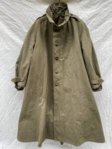 貴重 ライナー付 50s デッドストック フランス軍 M35 M-35 モーターサイクル ロング コート FRENCH ARMY MOTORCYCLE COAT NOS M38 M-38