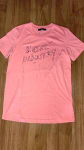 3500円即決☆新品☆正規品☆DIESEL☆ディーゼル☆半袖Tシャツ☆サーモンピンク