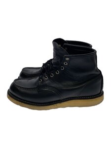 RED WING◆IRISH SETTER MOC TOE BOOT/レースアップブーツ/42/BLK/8130/キズ使用感//