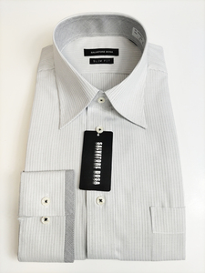 形態安定シャツ 43-84 スリムフィット グレードビー デザインシャツ レギュラーカラー 長袖 新品 カッターシャツ 5BA001S-3