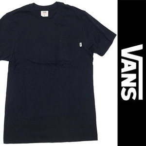 新品 VANS S/S T-SHIRT バンズ 半袖 Tシャツ ブラック コットン メンズ レディース 胸ポケット カットソー スケート S 正規品