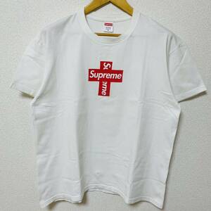 Supreme Cross Box Logo Tee White Red M 20aw 2020年 白 赤 ホワイト レッド クロス ボックスロゴ 胸ロゴ