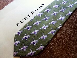 ★並品★4R00086【BURBERRY】バーバリー「鳥 動物 柄」ネクタイ