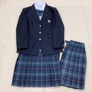 I948/Y(中古)福島県 二本松工業高校 女子制服5点 /特大/BL/W80/丈51/ブレザー/スカート/リボン/閉校/統合/hiromichi nakano/学生服/卒業生