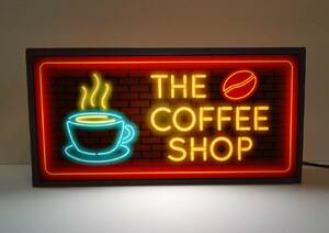 コーヒー 喫茶店 おうちカフェ カフェ ネオン系 コーヒーショップ ミニチュア サイン ランプ 看板 置物 玩具 雑貨 LEDライトBOX 電飾看板