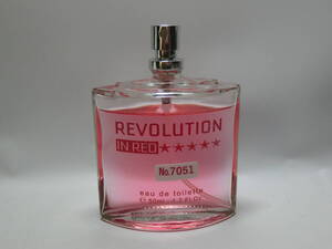 【№7051－香水7001】中古品：REVOLUTION レヴォリューション IN RED インレッド EDT 50ml 香水 蓋なし