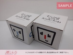 KinKi Kids Living with KinKi Kids -KinKi Kids 25th Anniversary POP UP STORE マグカップ 2点セット B 赤/青 [良品]