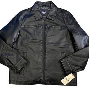 新品 Dead Stock DOCKERS ドッカーズ レザー ジャケット M ブラック ライダース レザーコート スポーツジャケット リーバイス 未使用