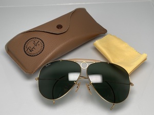 ケース付★B&L RAY-BANボシュロムレイバン SHOOTERシューター Goldゴールド/G-15 白ロゴ VINTAGEビンテージUSA製サングラス ティアドロップ