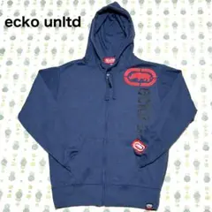 ecko unltd エコーアンリミテッド ジップアップパーカー M ネイビー