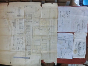 信濃高遠藩領小和田村(上諏訪村)古文書●明治６年　屋敷絵図面　村田稲實宅　諏訪郡上諏訪村　現在の長野県諏訪市　250104　古地図