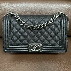 新品未使用 ※CHANEL シャネル※ A67086 ボーイシャネル マトラッセ キャビアスキン チェーンショルダーバッグ ハンドバッグ レディース