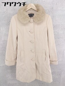 ■ ◎ MISCH MASCH ミッシュマッシュ ラビットファー付き コート サイズM ベージュ レディース