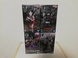 新品未開封 シンジャパンヒーローズユニバース アートヴィネット ゴジラ エヴァンゲリオン初号機 ウルトラマン 仮面ライダー セット