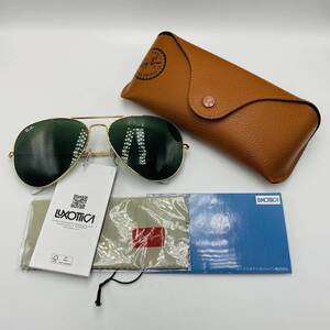 ♪A88139:レイバン サングラス RayBan ティアドロップ ケース付 RB3026 L2846 62□14 3N アビエーター 眼鏡 アイウェア 付属品・保証書付