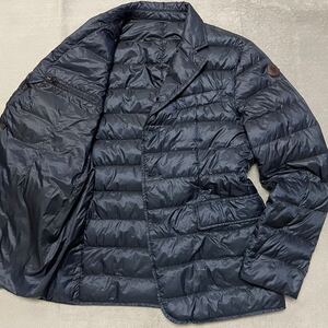 M相当★MONCLER AMEDE GIACCA モンクレール ダウンジャケット テーラード ジャケット ナイロン ブレザー 紺 ネイビー メンズ 1 軽量 極暖