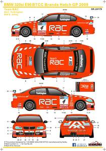  S.K.DECALS SK24179 BMW 320si E90 WTCC 2009 BMWチームRAC シルクスクリーンデカール