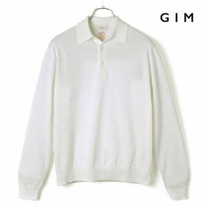 ◆【GIM(ジム)/春夏/シーアイランドコットン18G長袖ニットポロシャツ】[gim2380021-LL]