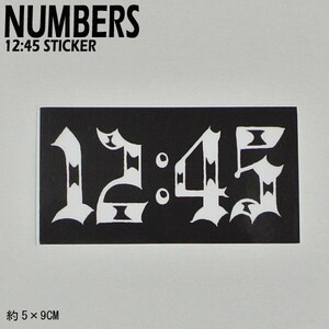 値下げしました！NUMBERS EDITION/ナンバーズエディション 12:45 STICKER ステッカー シール スケボー 09