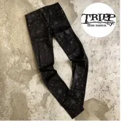 未使用品 TRIPP NYC 星柄 スター スキニー パンツ 黒