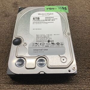 HDD-1153 激安 HDD6TB 3.5インチ SATA 5438時間 内蔵HDD WD WD60EDAZ-11U78B0 Crystaldiskinfoにて正常品 中古