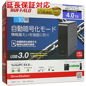 【新品(箱きず・やぶれ)】 BUFFALO バッファロー 外付HDD USB3.0対応 4TB HD-LX4.0U3D [管理:1000017866]