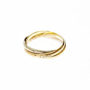 【1円スタート】Cartier カルティエ YG/WG/PG トリニティ スリーカラー 7.0g 750刻印 指輪 リング 384047