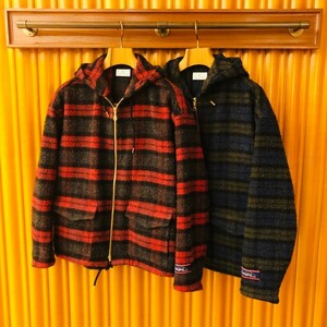 新品 定価8.7万円 COLONY CLOTHING × BEAMS 別注 カセンティーノ チェック フーデッドパーカ ビームス 