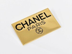 シャネル ブローチ ゴールドカラー CHANEL 箱付き ロゴ プレート → 2408LA042