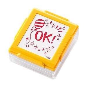 【新品】(まとめ) シヤチハタ いいね スタンプくん イエロー OK PEW-A1-R-08 1個 〔×20セット〕