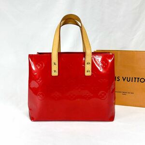 ルイヴィトン ヴェルニ　リードPM ミニトートバッグ　ハンドバッグ　レッド　 LOUIS VUITTON エナメル　 モノグラムヴェルニ