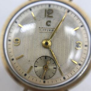 CITIZEN シチズン 14K GOLD FILLED スモセコ 稼働難有JUNK品 アンティーク ゴールド